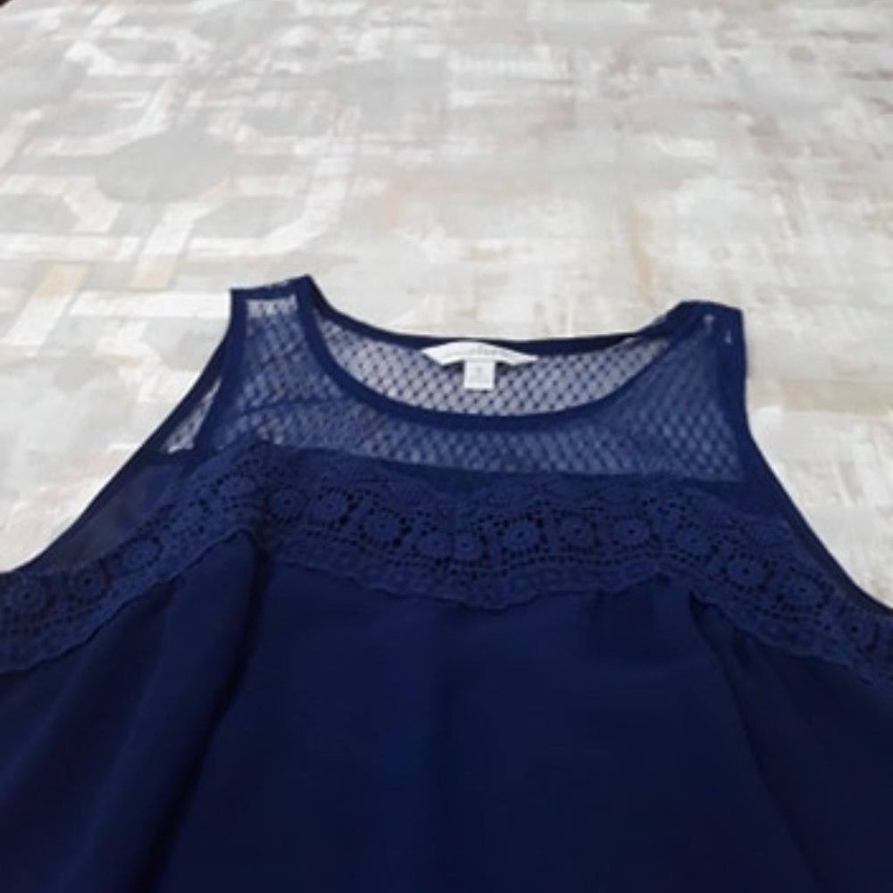 Blue Chiffon Top